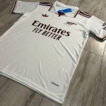 Adidas Men's Cream and Red Shirt - Image 5