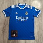 Adidas Men's Blue and White Shirt