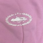 Corteiz Men's Pink and White Hoodie - Image 4
