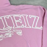Corteiz Men's Pink and White Hoodie - Image 6