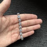 Silver Diamond Gem Tear Drop Bracelet - Image 5