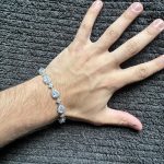 Silver Diamond Gem Tear Drop Bracelet - Image 6