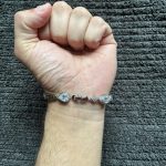 Silver Diamond Gem Tear Drop Bracelet - Image 4