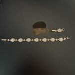 Silver Diamond Gem Tear Drop Bracelet - Image 7