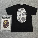 BAPE Men's Black and Grey T-shirt - Image 2