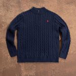 Polo Ralph Lauren Men's Navy and Blue Jumper