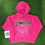 Spider Worldwide Men's Pink Hoodie
