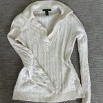 Ralph Lauren Women's White and Cream Jumper