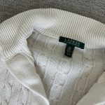Ralph Lauren Women's White and Cream Jumper - Image 3