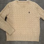 Polo Ralph Lauren Women's Tan and Cream Jumper - Image 2
