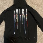 BLACK PAINT LIMITED AMIRI HOODIE LARGE - Image 2