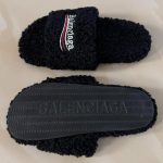 Balenciaga Men's Black and Red Slides - Image 3