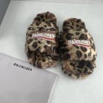 Balenciaga cheetah print faux fur slides - Image 4