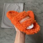 Balenciaga Men's Orange Slides - Image 3